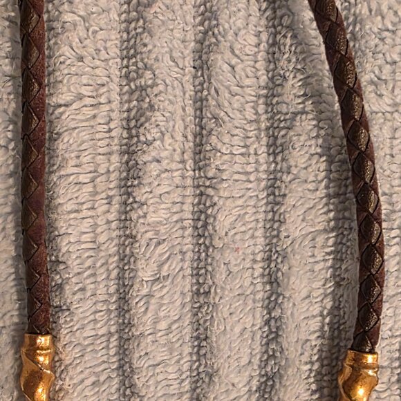 Vintage Metal Bolo Tie, Nice Brown Stone Design, Bennett, Nice Design - Picture 4 of 6